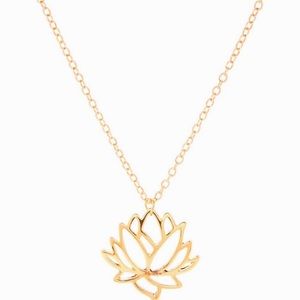 Dainty Gold Lotus Flower Trendy Boho Necklace